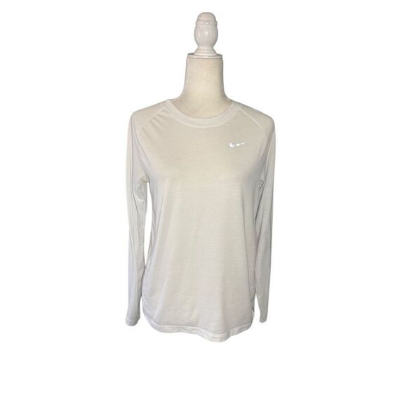 Nike Running DriFit white long sleeve - M - Picture 1 of 7